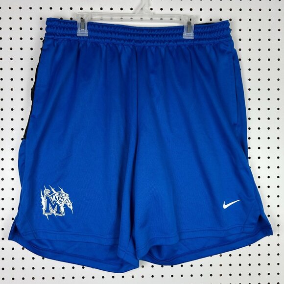 Nike Memphis Tigers Basketball Shorts‎ XXL Blue NWT Workout Baggy PE Team Issued - Picture 1 of 6